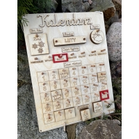 Drewniany Kalendarz-wzór 2B (28cm x 37,5cm)
