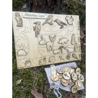 Drewniana układanka "Warstwy lasu" (niemalowany)