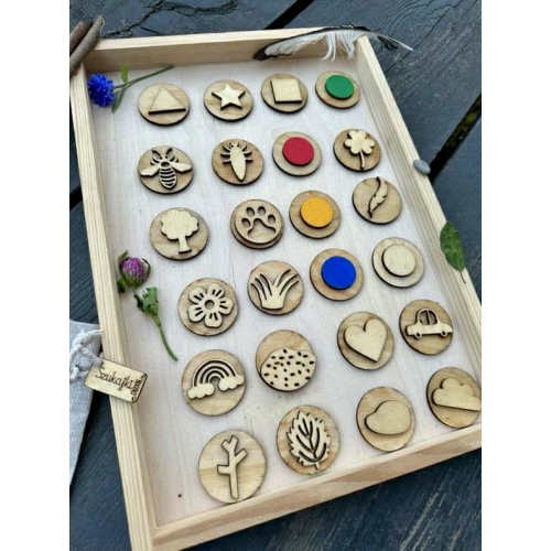 Zestaw żetonów Szukajek- dom i dwór (48 żetonów)