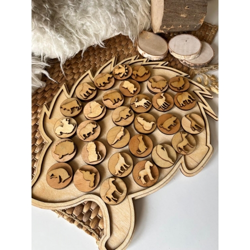 Sensoryczna taca Jeżyk +30 dwustronnych stempli do ciastoliny i piasku kinetycznego