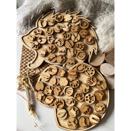 Sensoryczna taca Jeżyk +30 dwustronnych stempli do ciastoliny i piasku kinetycznego