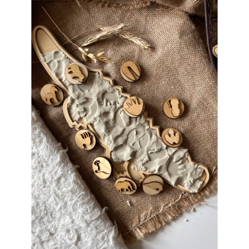 Sensoryczne tace zwierzątka ( 3szt.)+dwustronne stemple do ciastoliny i piasku kinetycznego