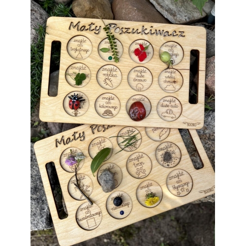 Drewniane tace "Mały poszukiwacz"