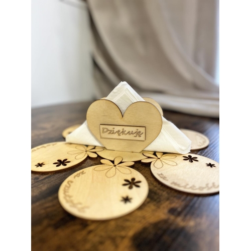 Serwetnik + 6 podkładek pod kubek 