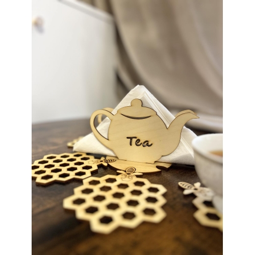 Serwetnik + 6 podkładek pod kubek 