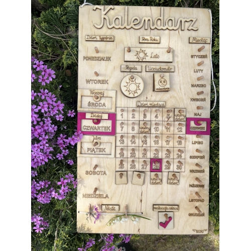 Drewniany Kalendarz (wzór 4B)