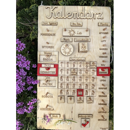 Drewniany Kalendarz (wzór 4B)