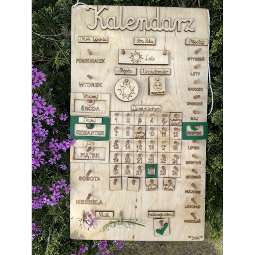 Drewniany Kalendarz (wzór 4B)