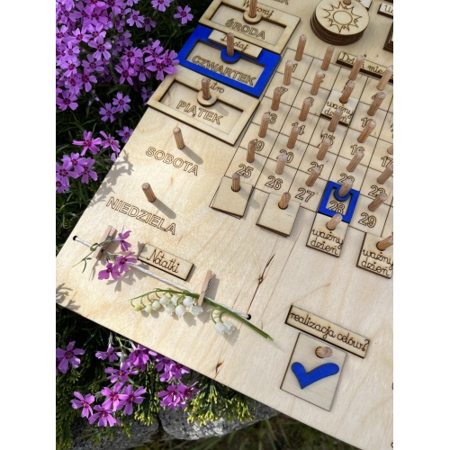 Drewniany Kalendarz (wzór 4B)