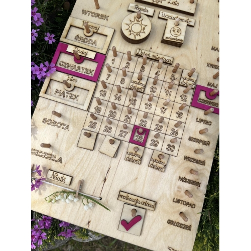 Drewniany Kalendarz (wzór 4B)