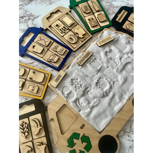 Segregacja śmieci (6  koszy + śmieciarka )