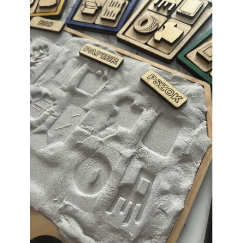 Segregacja śmieci (6  koszy + śmieciarka )