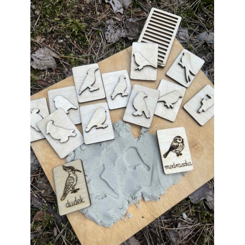 Drewniana układanka „Ptaki