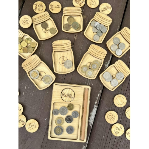 Tace "Słoiki" do sortowania i liczenia pieniędzy