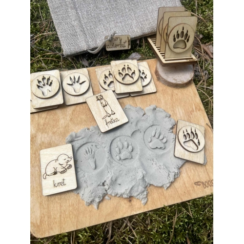 Drewniany Zestaw Edukacyjny – “Nory Zwierząt”