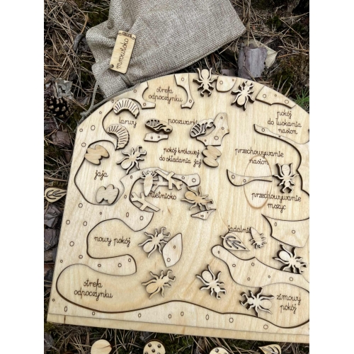 Drewniane Mrowisko – Edukacyjna Przygoda w Świecie Mrówek! (zestaw niemalowany)