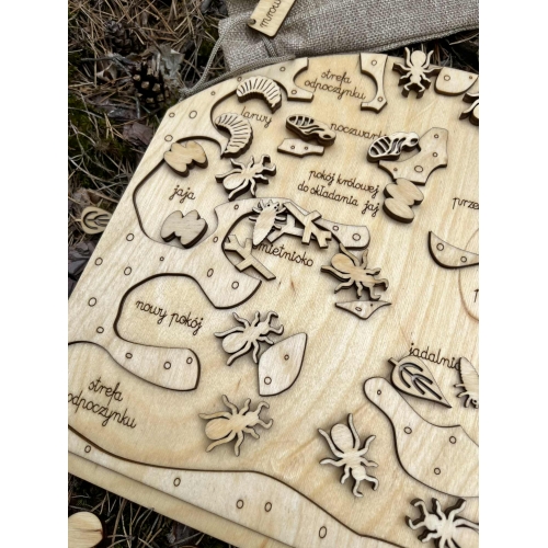 Drewniane Mrowisko – Edukacyjna Przygoda w Świecie Mrówek! (zestaw niemalowany)