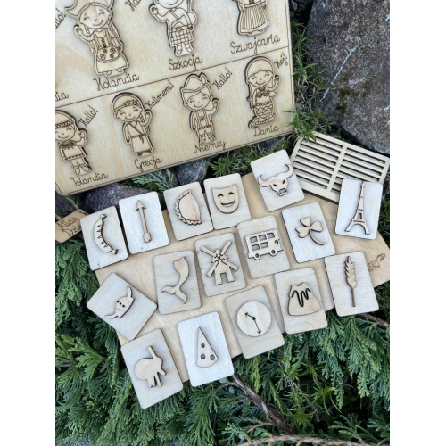 Drewniana układanka 