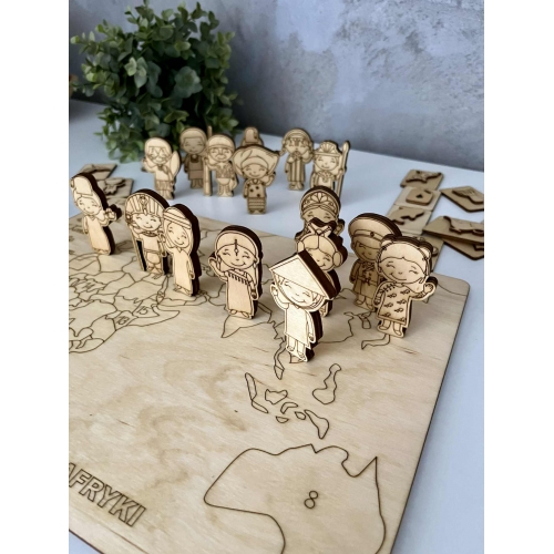 Drewniana układanka 