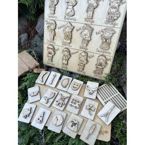 Drewniana układanka 