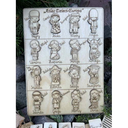 Drewniana układanka 