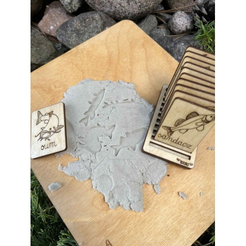 Drewniana Układanka Edukacyjna „Ryby w polskich jeziorach” zestaw niemalowany