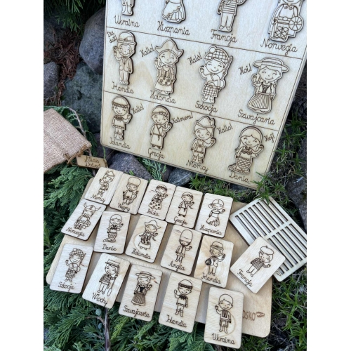 Drewniana układanka 