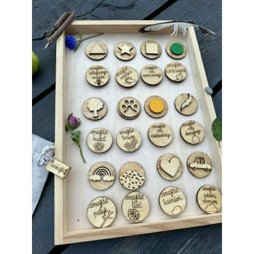 Zestaw żetonów Szukajek- dom i dwór (48 żetonów)