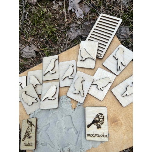 Drewniana układanka „Ptaki