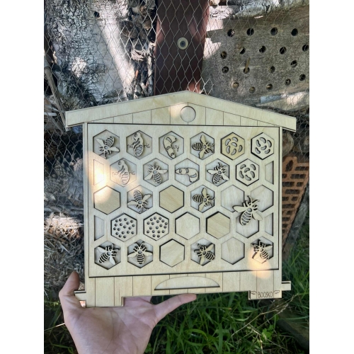 Edukacyjny Drewniany Ul z Akcesoriami – Poznaj Świat Pszczół! (zestaw niemalowany)