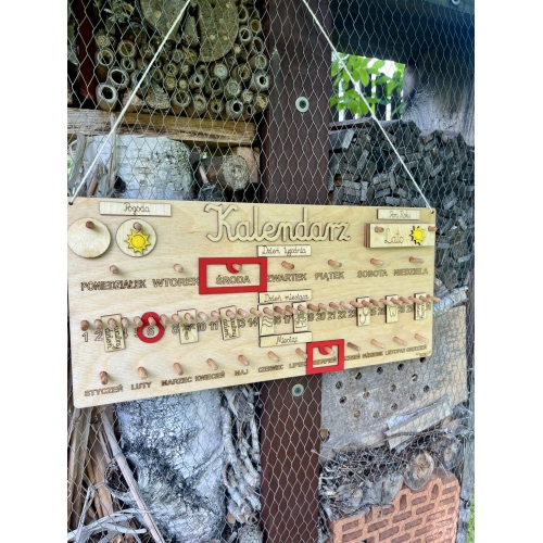 Drewniany Kalendarz ( wzór 3C )