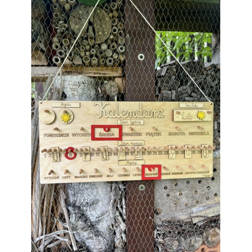 Drewniany Kalendarz ( wzór 3C )