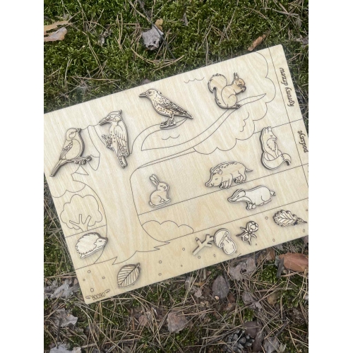 Drewniana układanka 