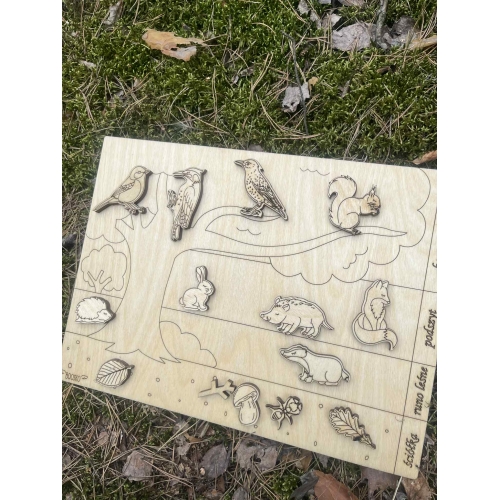 Drewniana układanka 